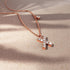 Solid 925 Sterling Silver Initial Crystal Personalised Alphabet Letter Necklace Rose Gold Filled